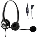 Phone Headset 2.5mm with Noise Canceling Mic &amp; Volume Control Ultra Comfort T...