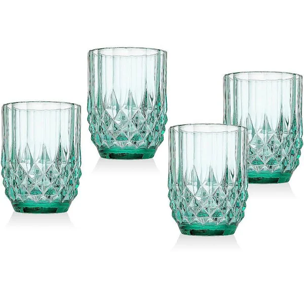 Godinger Celtic Double Old-Fashioned Glasses, Set of 4 - Green