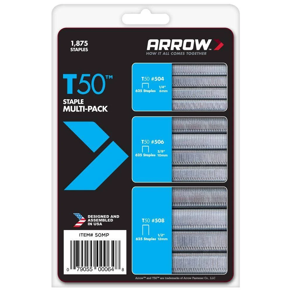 Arrow Fastener T50 Multi-Pack Staples