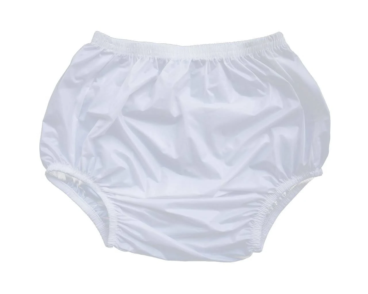 Adult Incontinence Pull-on Plastic Pants PVC Pants 3 Pack (Medium, White)