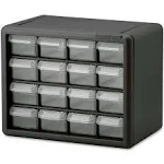 Akro-Mils 16-Drawer Plastic Storage Cabinet, Black