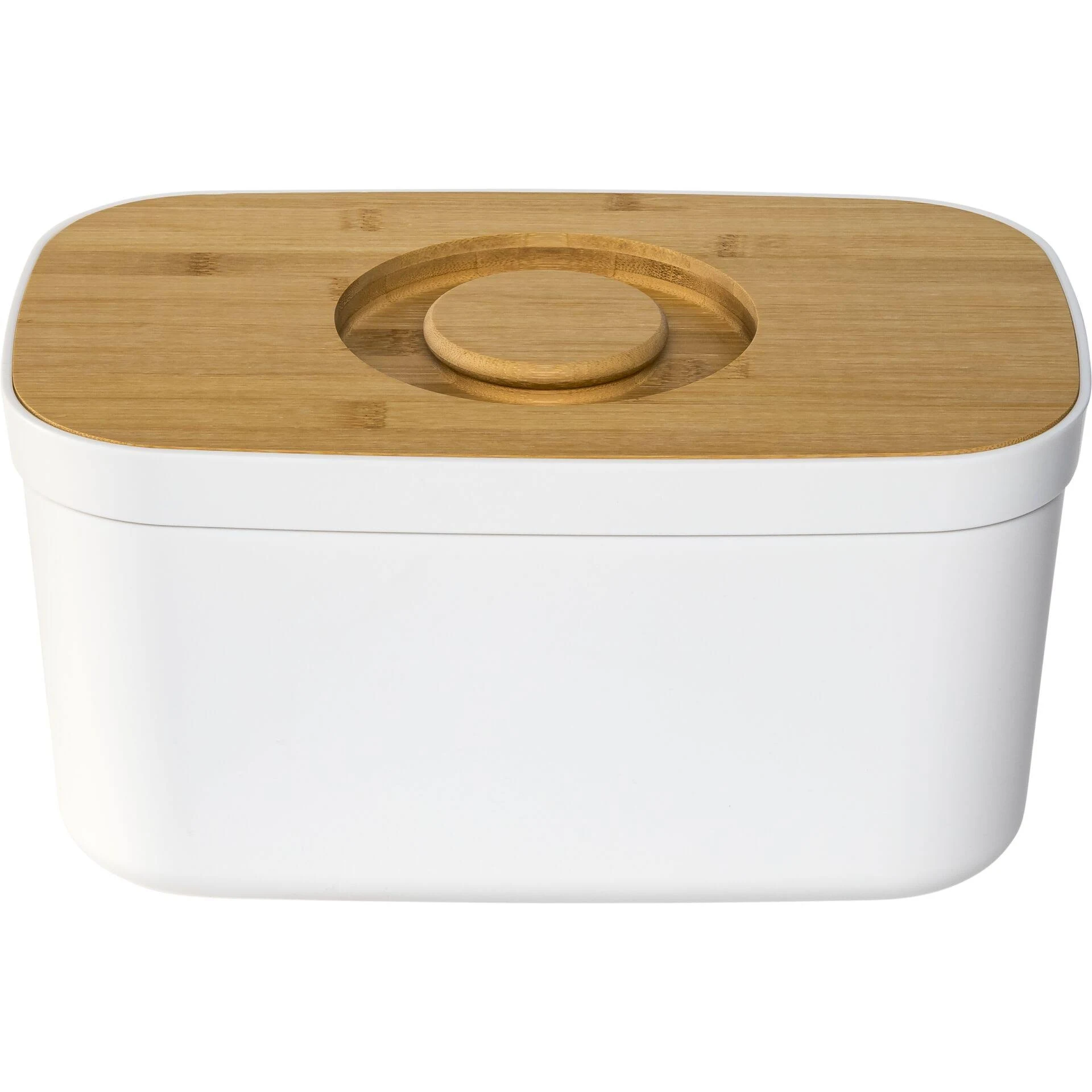 Joseph Joseph Bread Bin with Bamboo Cutting Board Lid - White