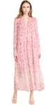 Free People Women's See It Through Dress, Pink, Medium