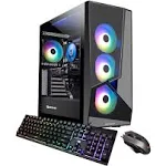 iBuyPower SlateMR Gaming PC Computer Desktop SlateMR 2130V2 (AMD Ryzen 5 4500 3.6 GHz, Radeon RX 560 4 GB, 8 GB DDR4 RAM, 500 GB NVMe SSD, WiFi Ready, Windows 11 Home),Black