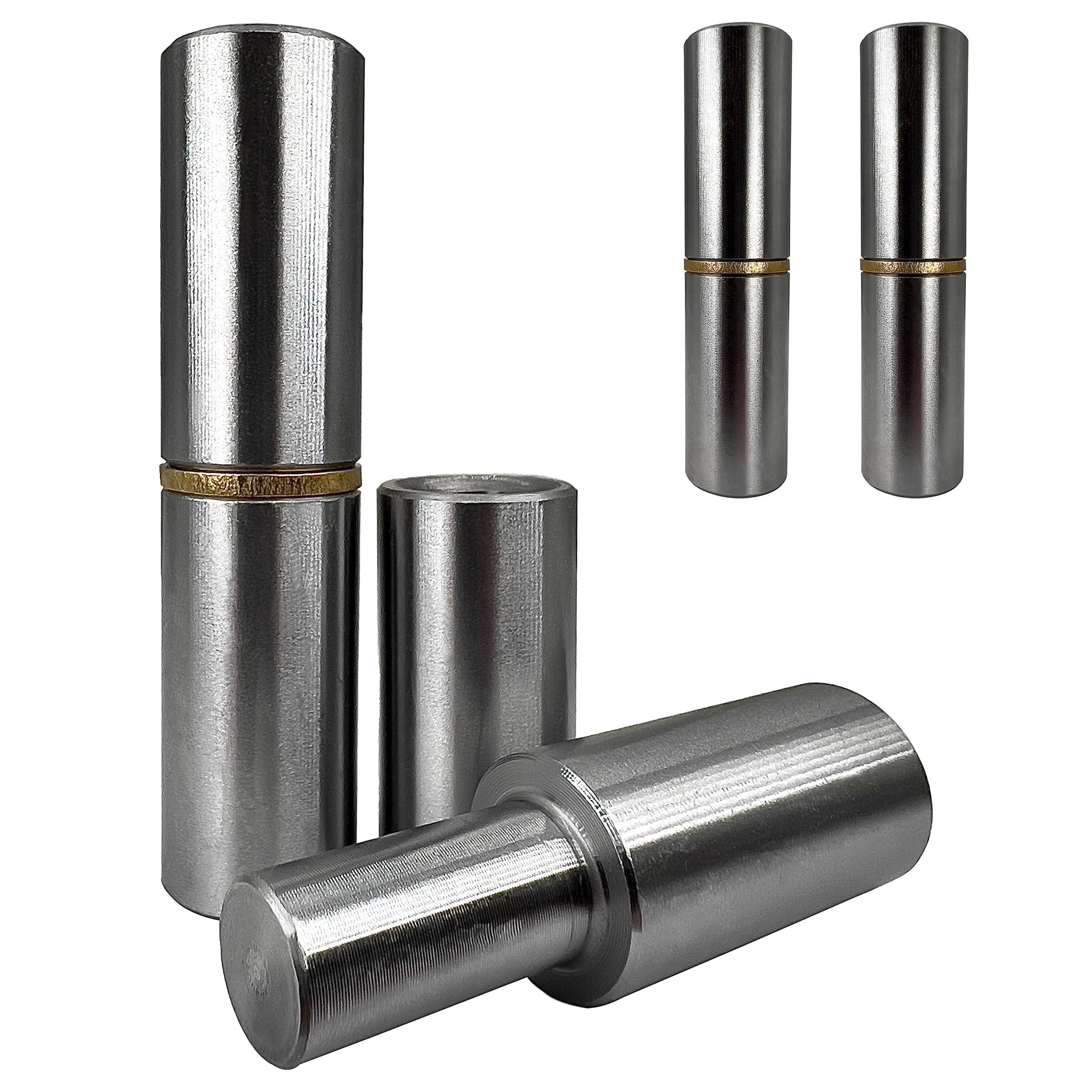 4 PCS - 3” Weldable Barrel Hinges – 3 Inch x 3/4 Inch – Heavy Duty Steel – Weld On Bullet Door Hinges – Detachable Hinges – 15/32” Pin Bearing - Metal Swing Doors, Gates, Glass Door Hinge