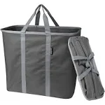 New CleverMade Collapsible Laundry Caddy (Charcoal/Gray)