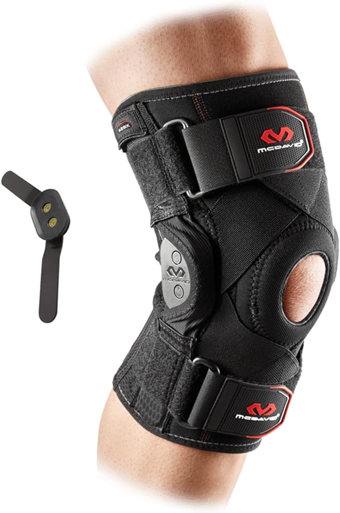 McDavid PSII Bi-Lateral Geared Polycentric Hinged Knee Brace Support, Improves Medial and Lateral Stability, Reduces Injury and Assists in Recovery, Black, XX-LargeMcDavid PSII Bi-Lateral Geared Polycentric Hinged Knee Bra…