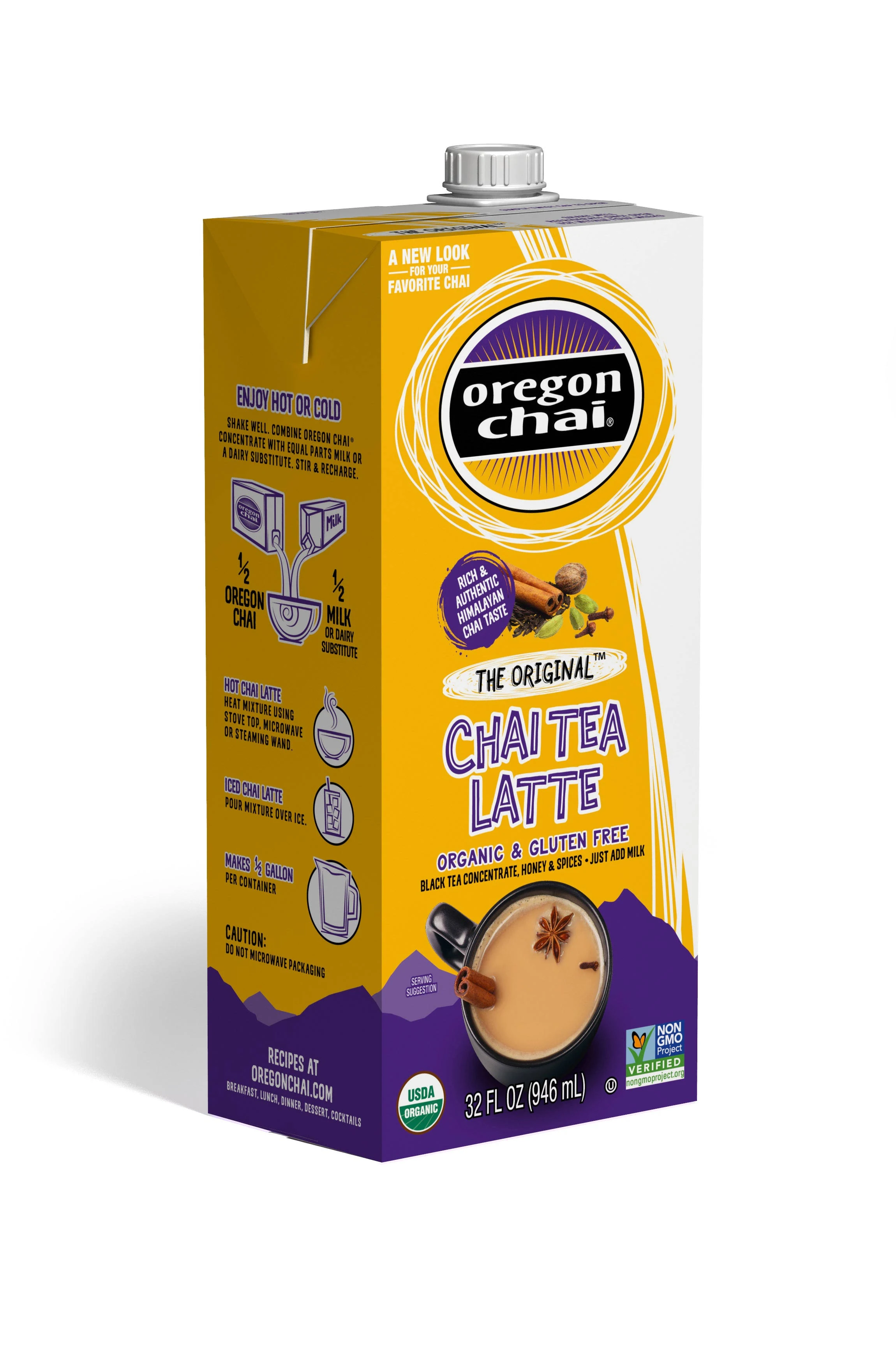 Oregon Chai Original Chai Tea Latte Concentrate 32 fl. oz.