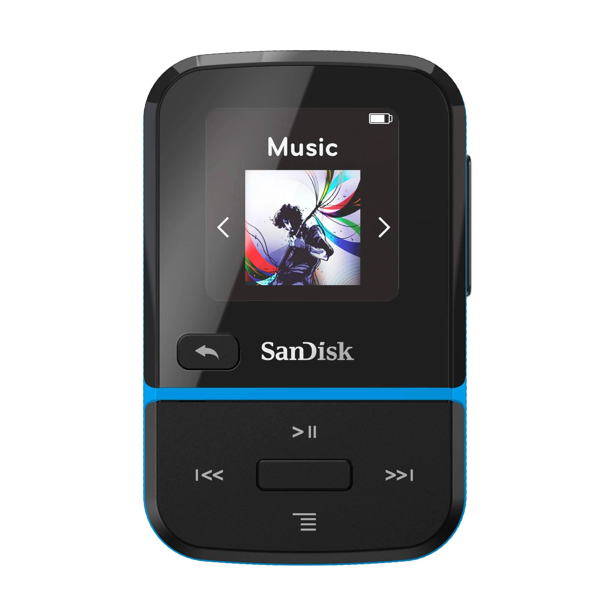 SanDisk 16GB Clip Sport Go MP3 Player, Blue - SDMX30-016G-G46B