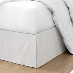 Bare Home King Bed Skirt - 15-Inch Tailored Drop Easy Fit - Bed Skirt for King Beds - Center & Corner Pleats (King, Cream)