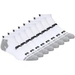 Puma Mens 8 Pack Low Cut Running Socks, White/Grey, 10 13 US