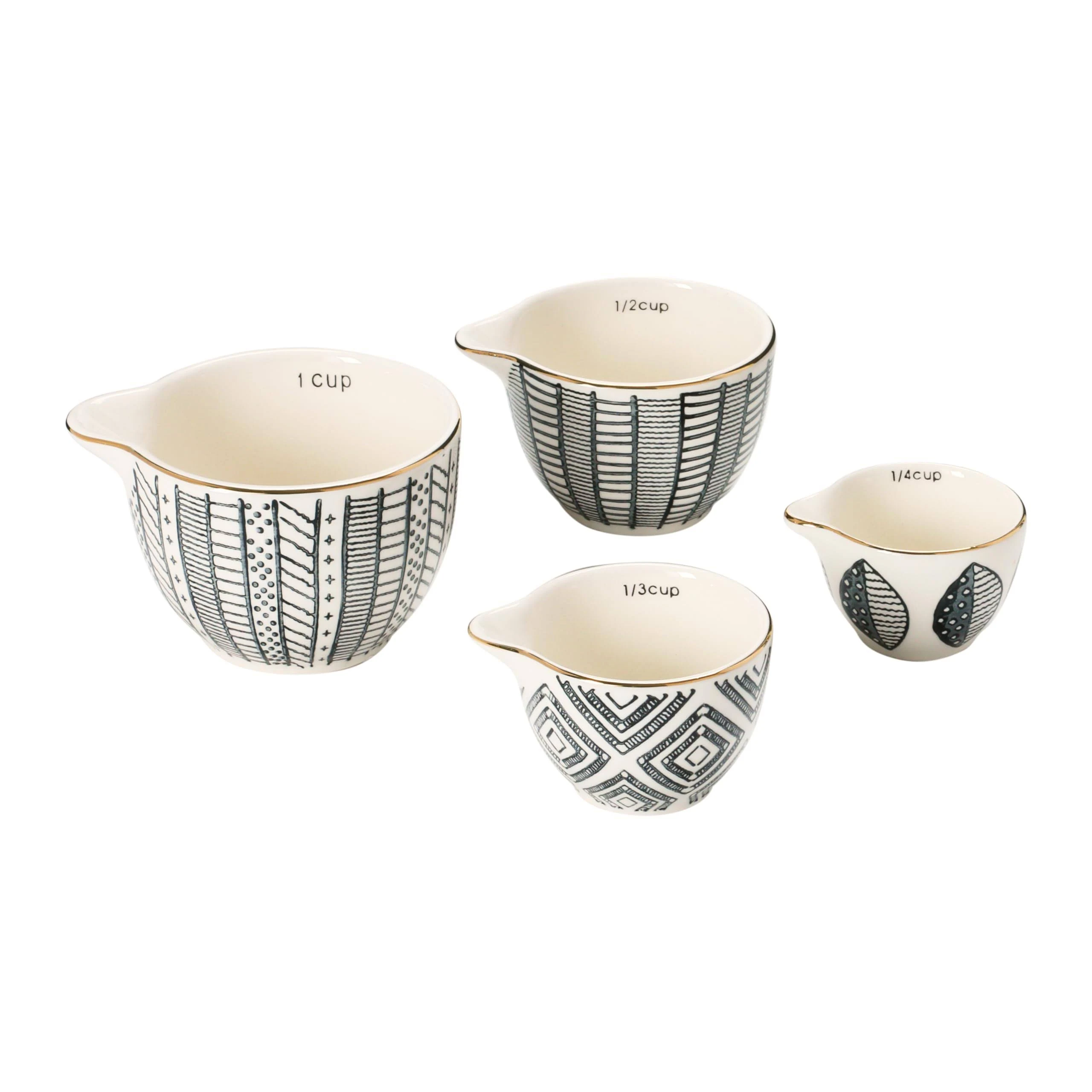 Black + White Measuring Cups