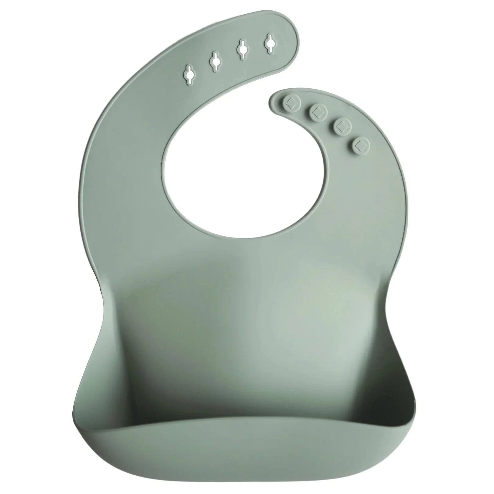 Mushie Silicone Baby Bib (Cambridge Blue)