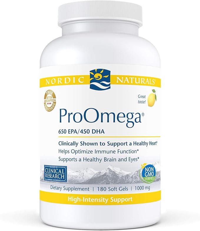 Nordic Naturals - ProOmega 1000 mg, Lemon Flavor - 120 Soft Gels