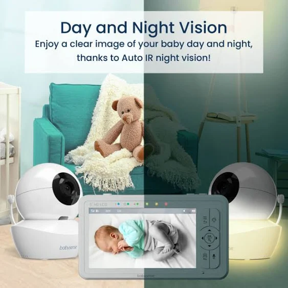 Babysense HD S2: Video Baby Monitor, One Camera, Non Wifi, Night Light & Sound Machine