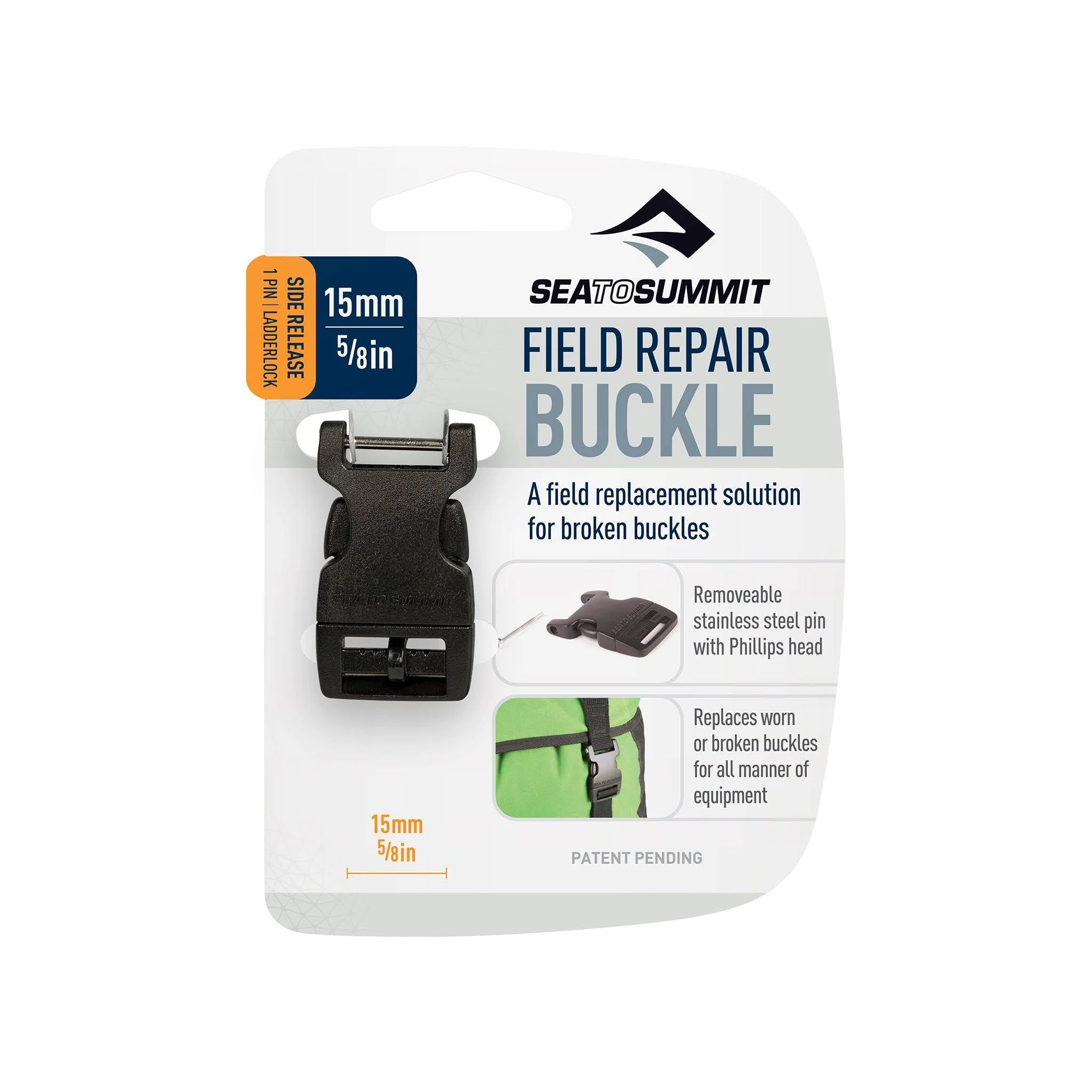 Sea to Summit Side Release Field Repair Buckle with Removable Pin