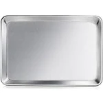 New Star Foodservice 36800 Commercial-Grade 12-Gauge Aluminum Open Bead Sheet Pan/Bun Pan, 18" L x 26" W x 2" H (Full Size) | Measure Oven (Recommended)