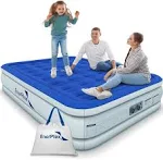 Enerplex Queen Air Mattress with Built-in Pump - 16 inch Double Height Inflatable Mattress for Camping