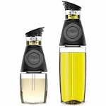 Belwares Oil &amp; Vinegar Dispenser Set With Drip Free Spounts,  2Pack 500ML-250ML