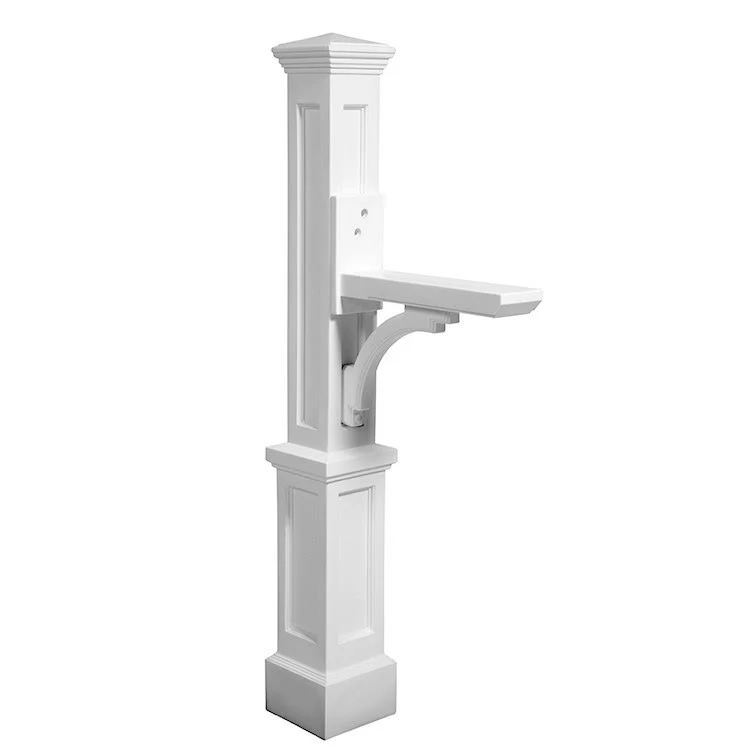 Mayne Newport Plus Vinyl Mailbox Post - White