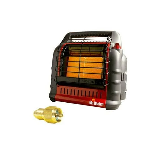 Mr. Heater Portable Big Buddy Propane Heater with Propane Tank Refill Adapter Bundle (2 Items)