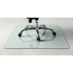 Lorell Tempered Glass Chairmat - 50" - Clear