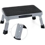 Height-Adjusta<wbr/>ble 7&#034;- 9&#034; Folding Step Stool with Non-Slip Platform 10&#034; x 15&#034; ...