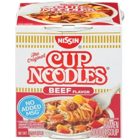 Nissin, Cup Noodles Beef Flavor, 6pk, 13.5 Ounce