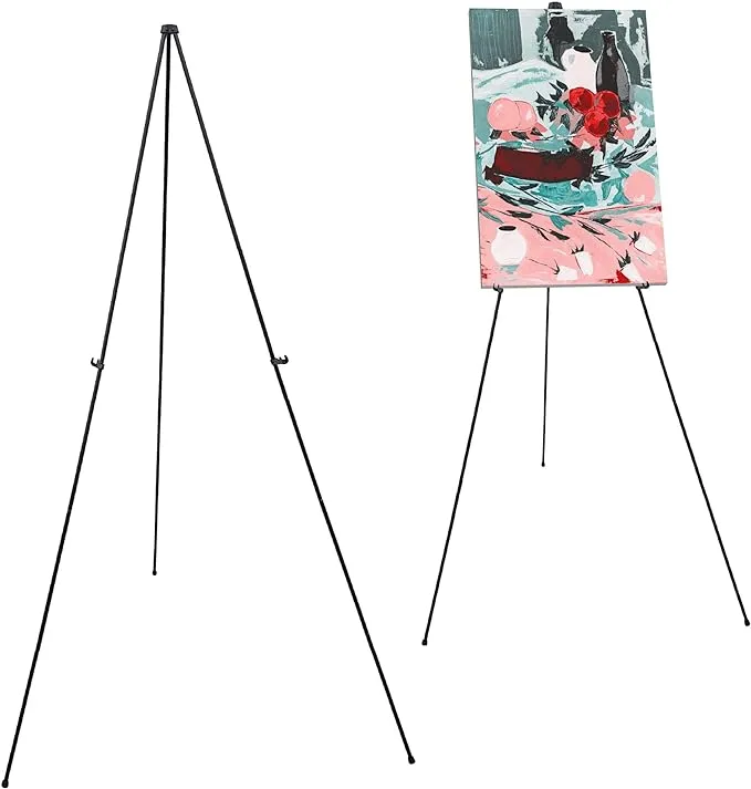 Audio-Visual Direct Lightweight Steel Telescoping Art Display Easel, Collapsible, 65 inches