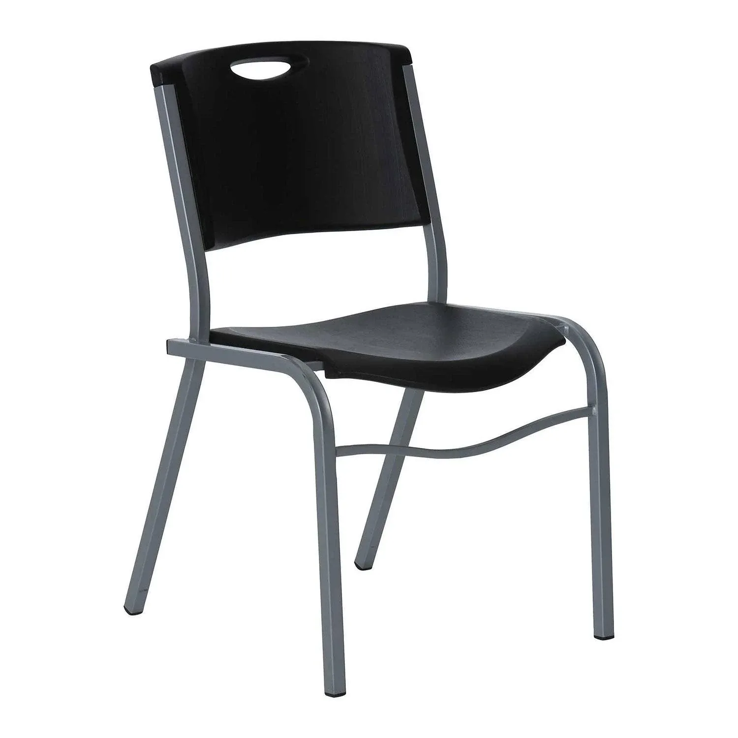 Lifetime 42830 Black Stacking Chair - 4/Pack