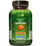 Irwin Naturals Maximum Strength 3 in 1 Carb Blocker | 75 Softgels