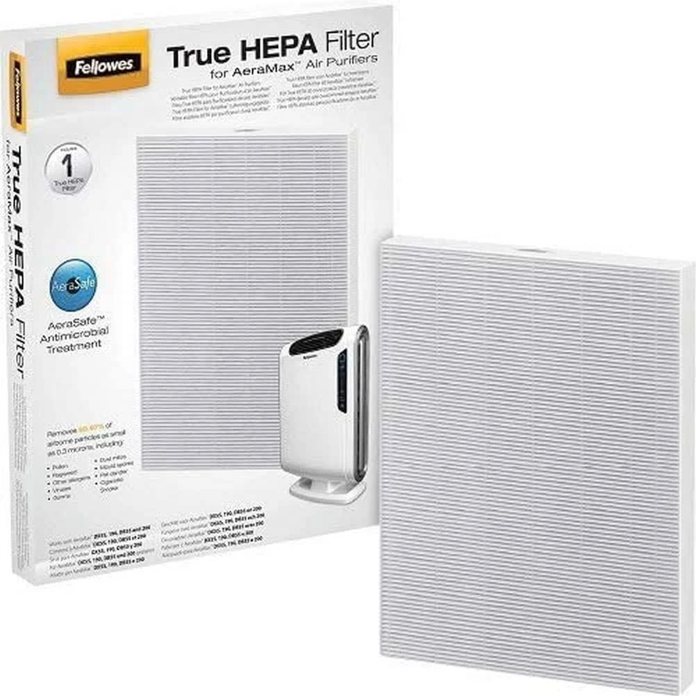 Fellowes AeraMax 200 Air Purifier True HEPA Authentic Replacement Filter with AeraSafe Antimicrobial Treatment (9287101)