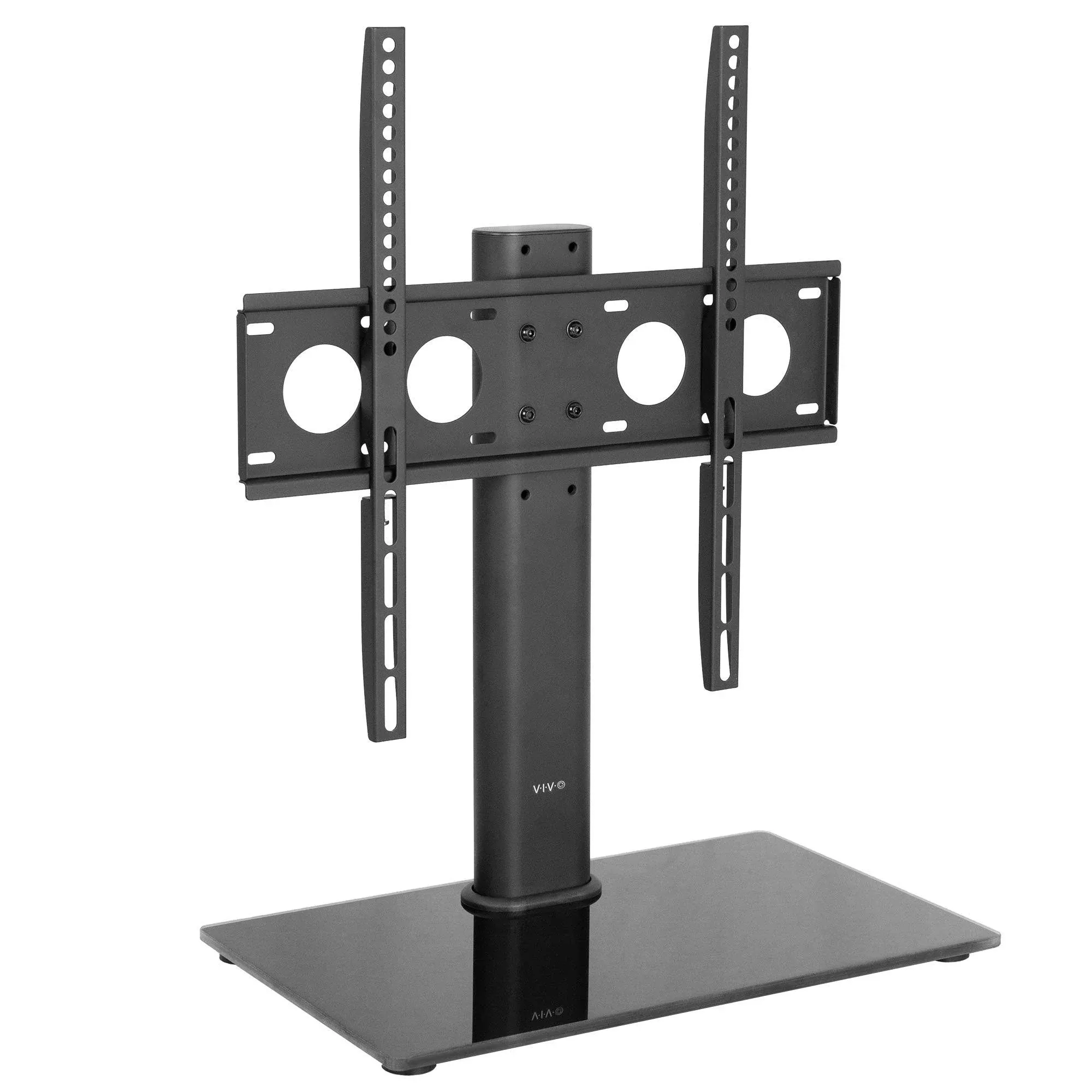 VIVO Universal 32-50&#034; Flat Screen TV Stand Steel Tempered Glass Base VESA Mount