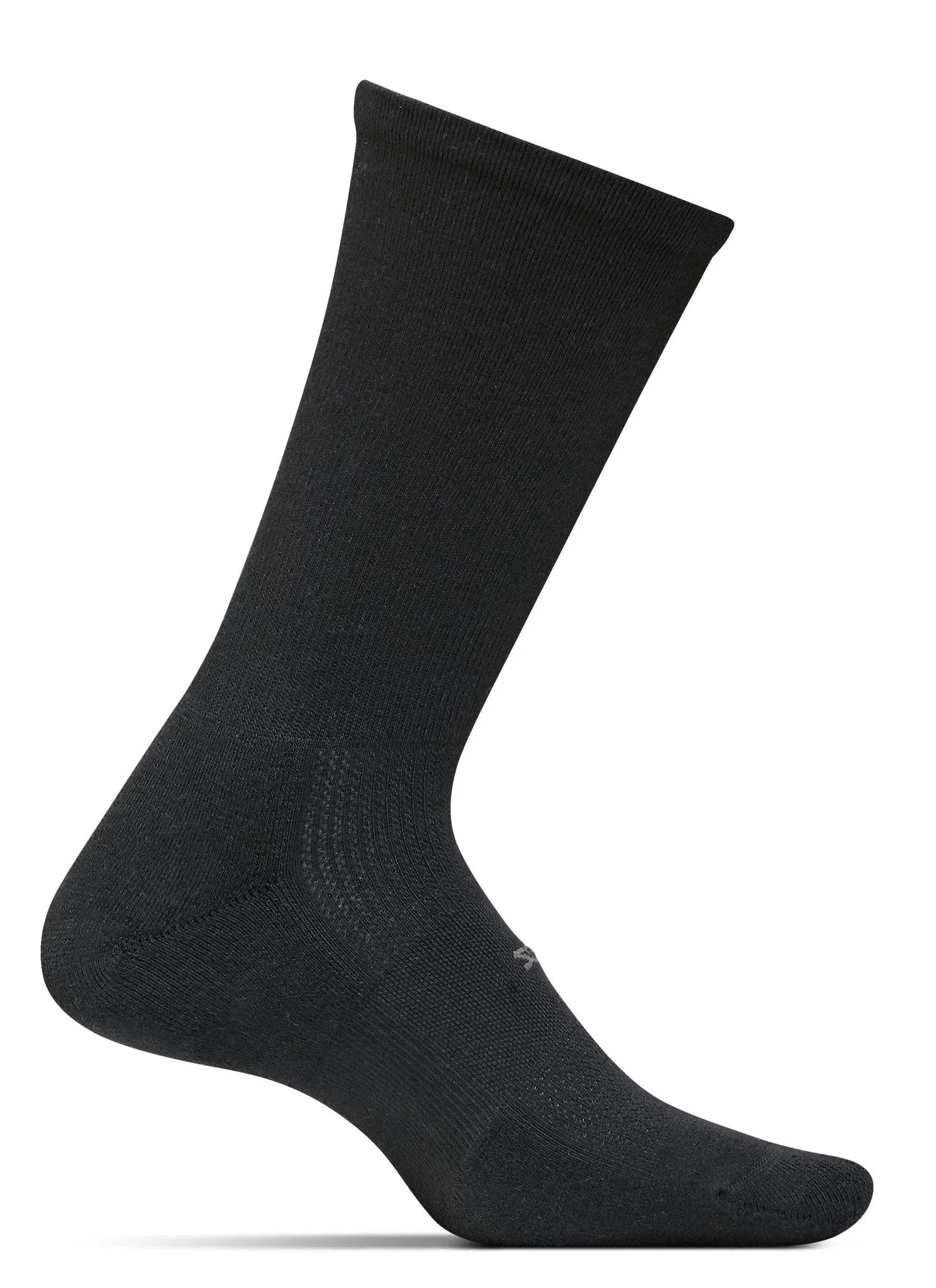 Feetures High Performance Cushion Crew Sock - Supportive Socks for Women & Men, Moisture Wicking - Large, BlackFeetures High Performance Cushion Crew Sock - Suppor…