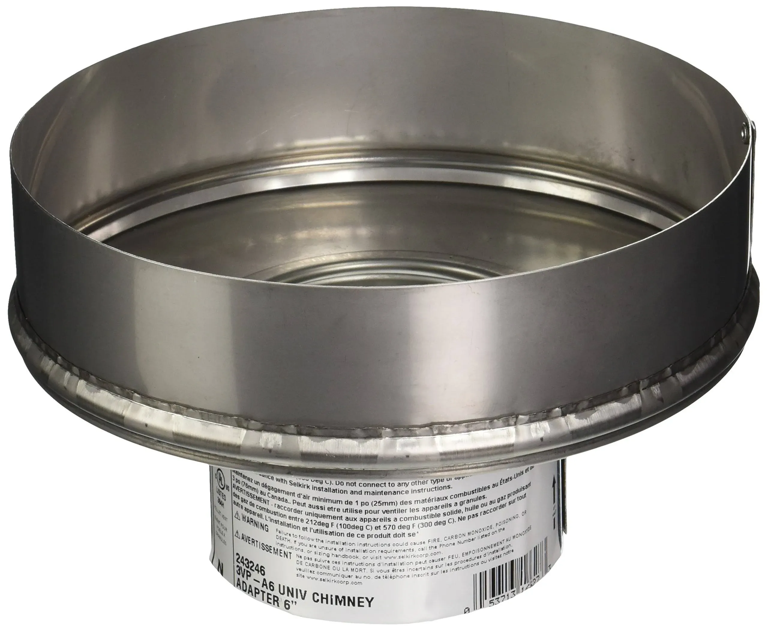 Selkirk - 243246 - Galvanized Steel Chimney Pipe Adapter