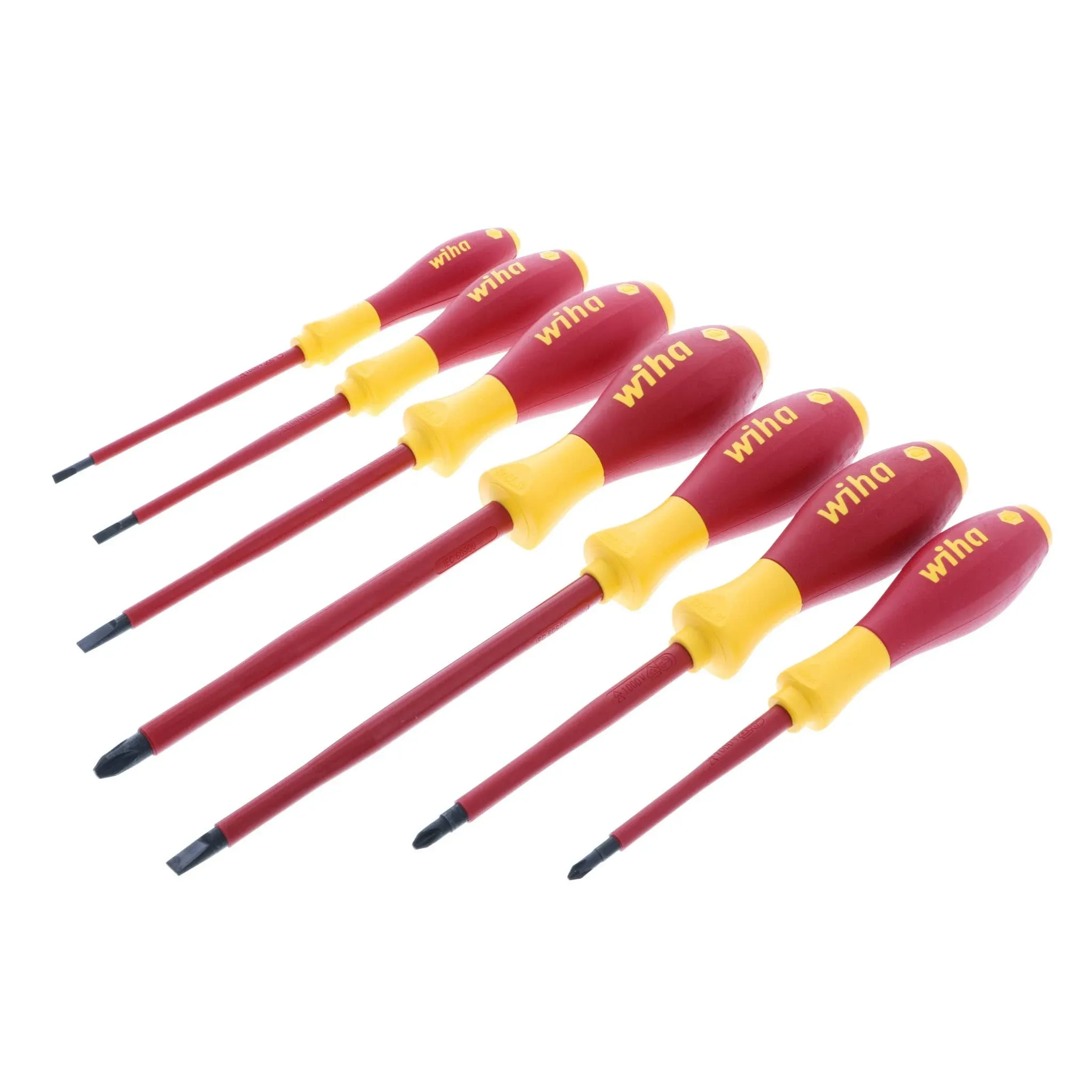 Wiha (WIHAA) Wiha 32099 Long Reach 1000-Volt VDE Insulated Screwdriver Set 7-...