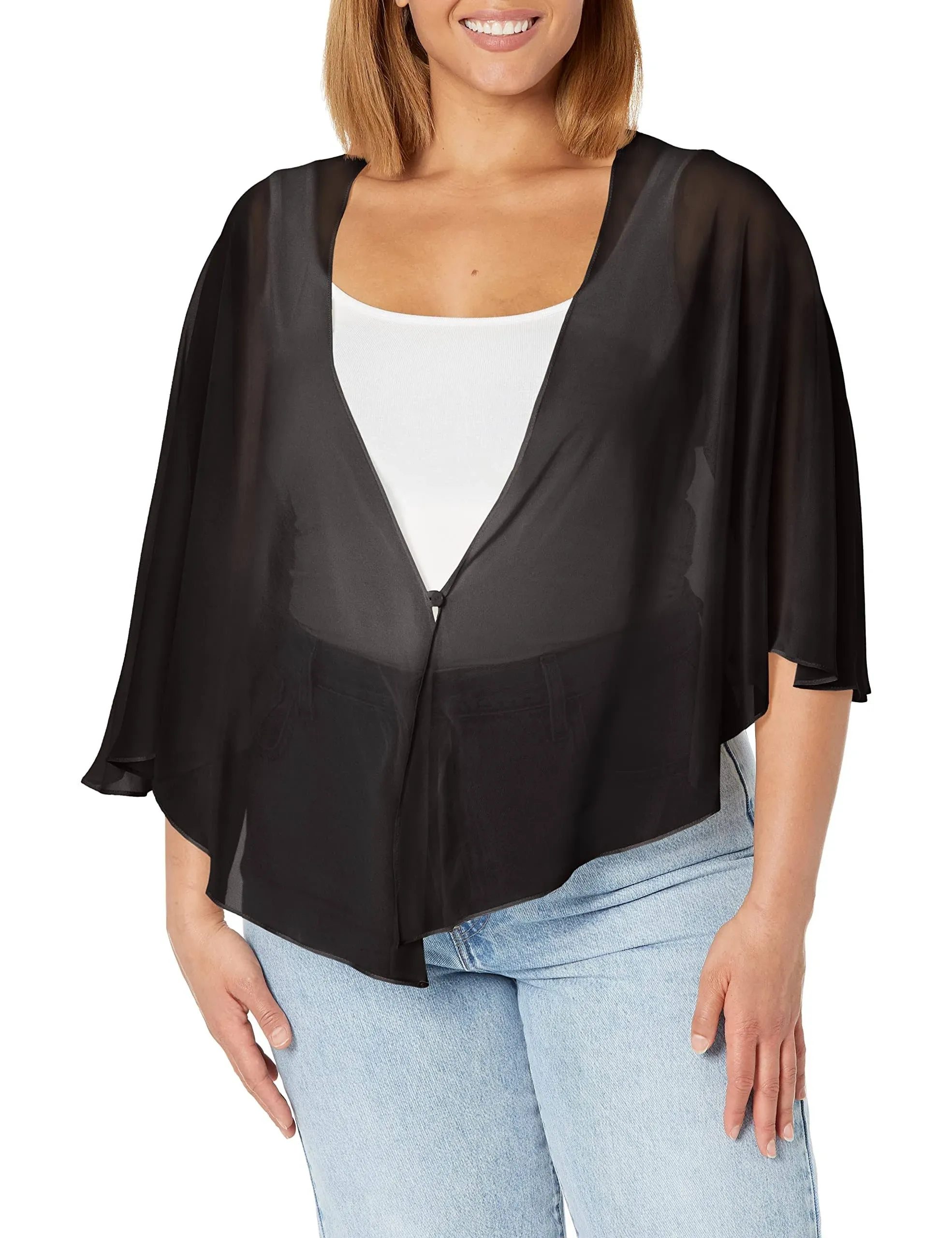 SL Fashions Plus Size Multi-Wear Shawl - Black