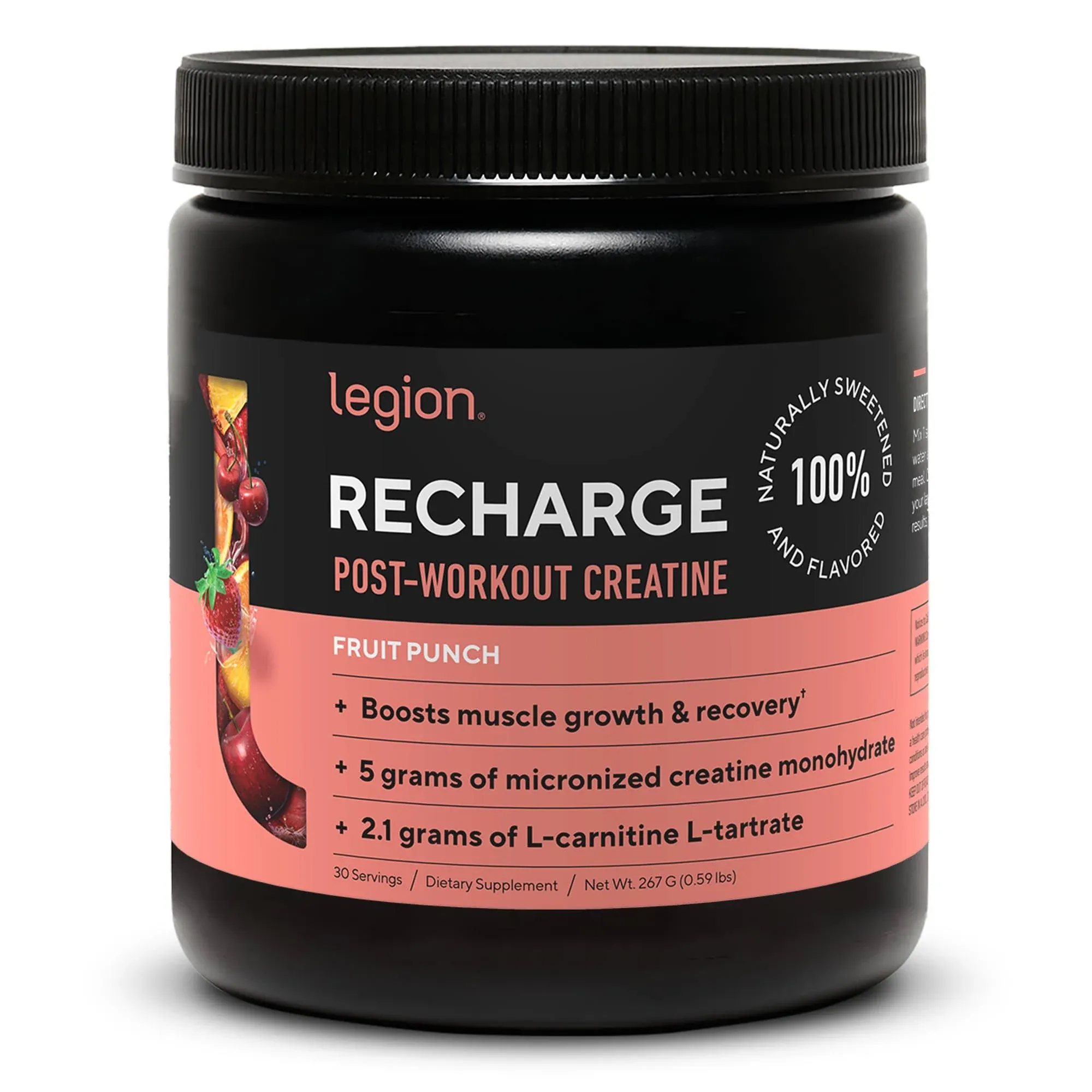 Legion Athletics, Recharge, Post-Workout Drink, Fruit Punch