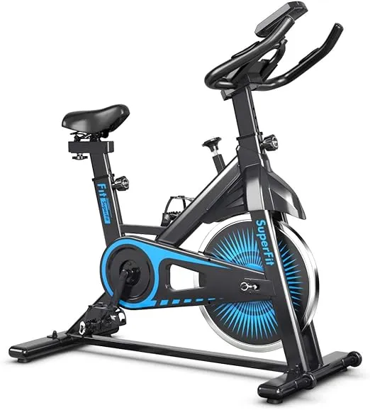 Goplus Indoor Cycling Bike, Silent Belt Drive Exercise Bike with Steel Flywheel ...