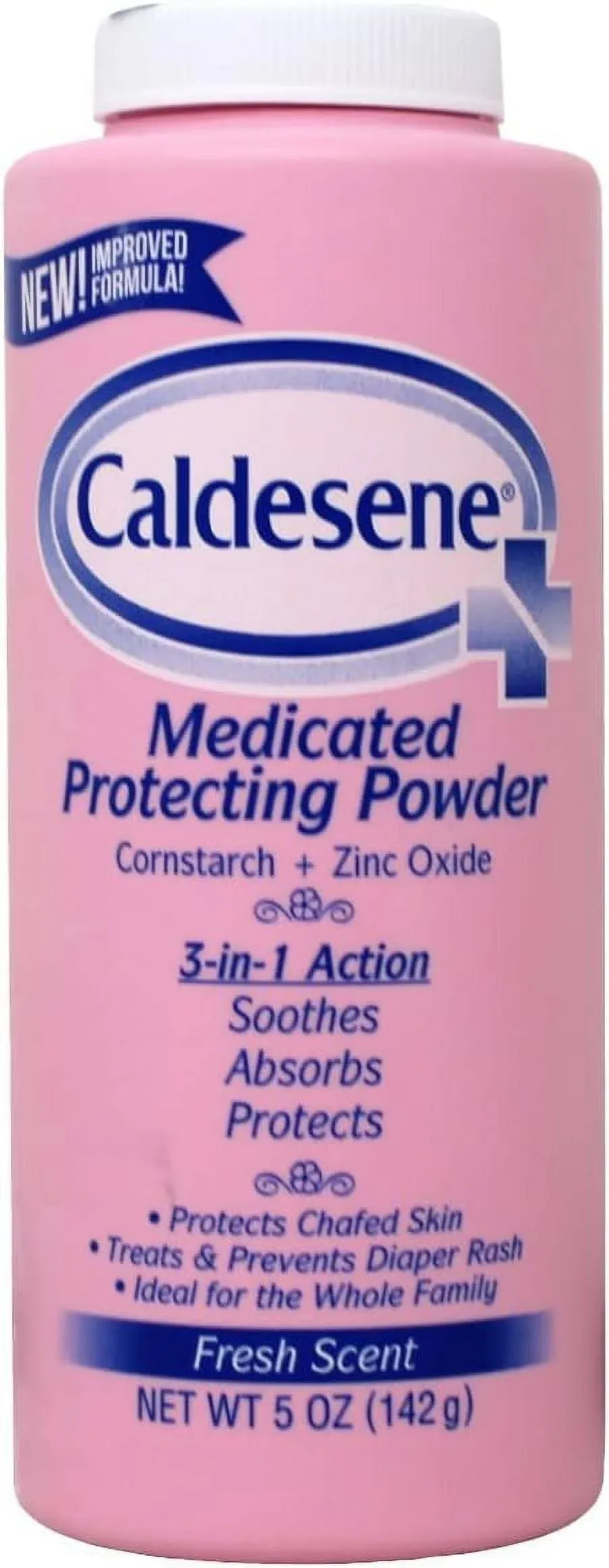 Caldesene Medicated Protecting Body Powder with Zinc Oxide and Cornstarch, Talc Free, 5 oz