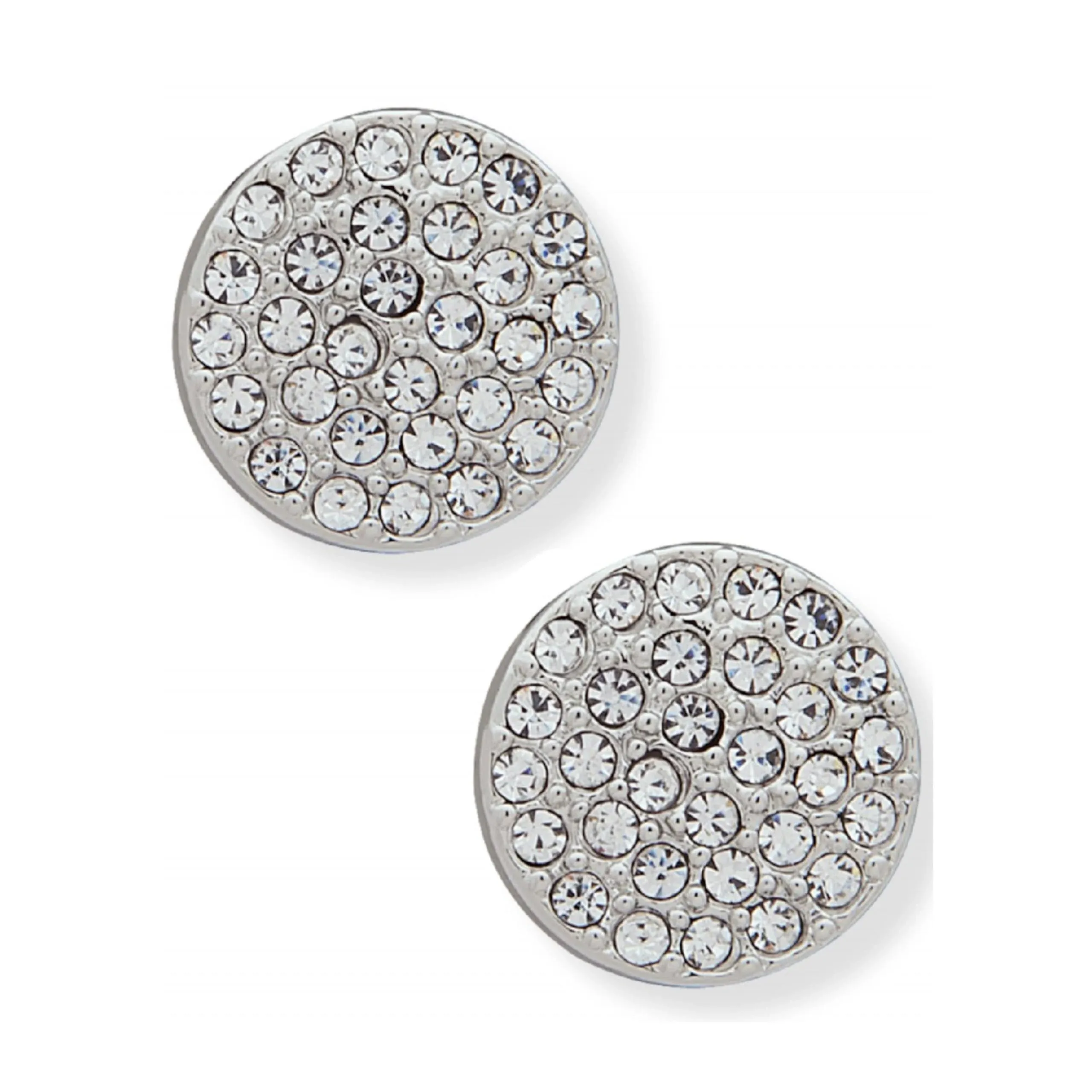 Dkny | Pave Disc Stud Earrings, Created for Macy&#039;s - Rhodium | Realry