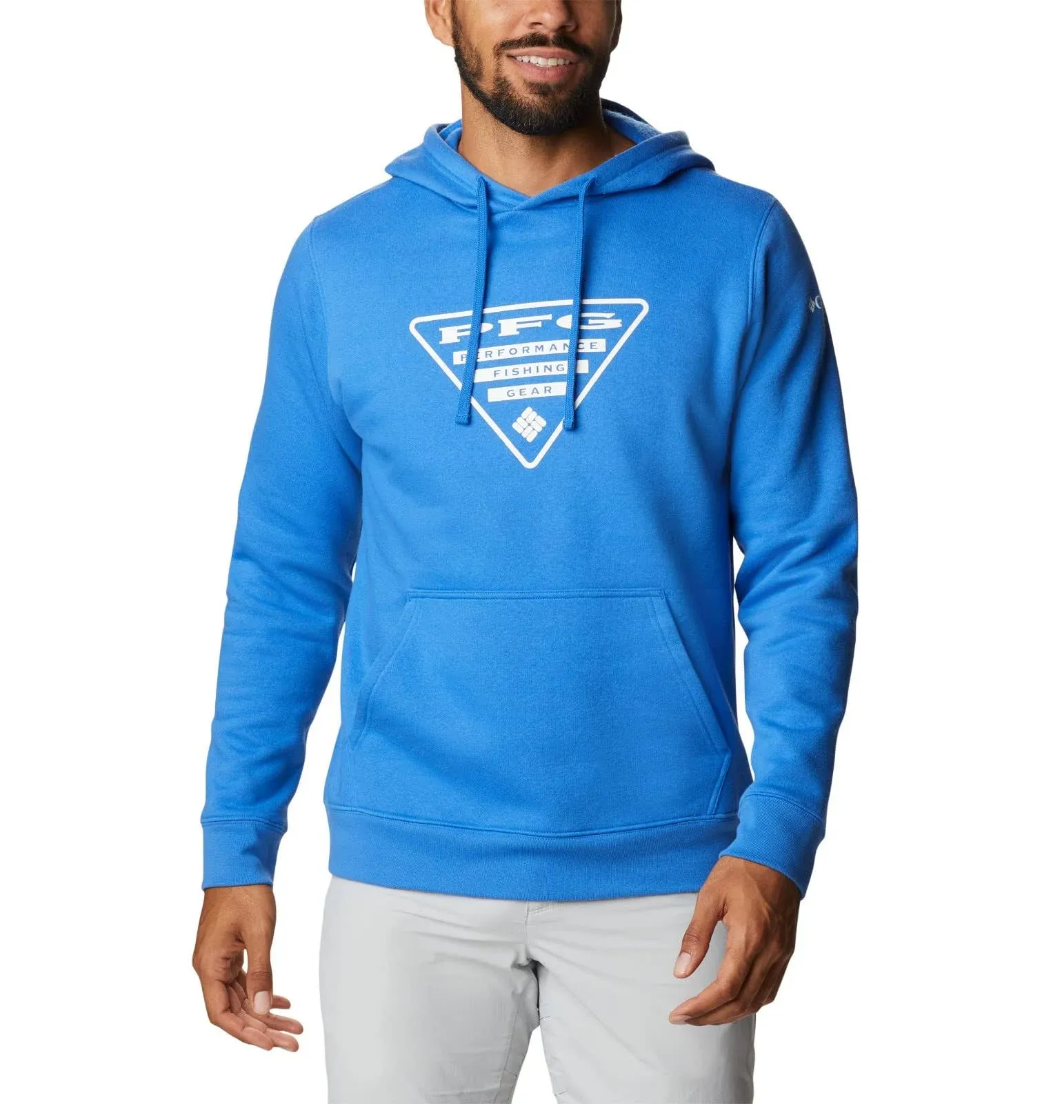 Columbia Men's PFG Triangle II Hoodie - Big - 2x - Blue