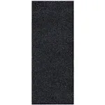 Sweet Home Stores Custom Size Waterproof Non-Slip Rubberback 3x6 Indoor/Outdoor Utility Runner Rug, 2'7 inch x 6', Black