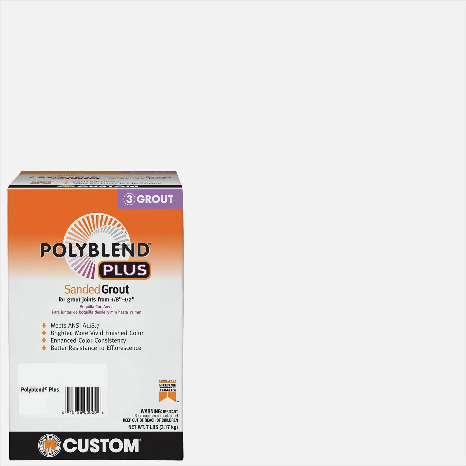 Custom Building Products 7 lbs Arctic White Polyblend Plus Sanded Grout