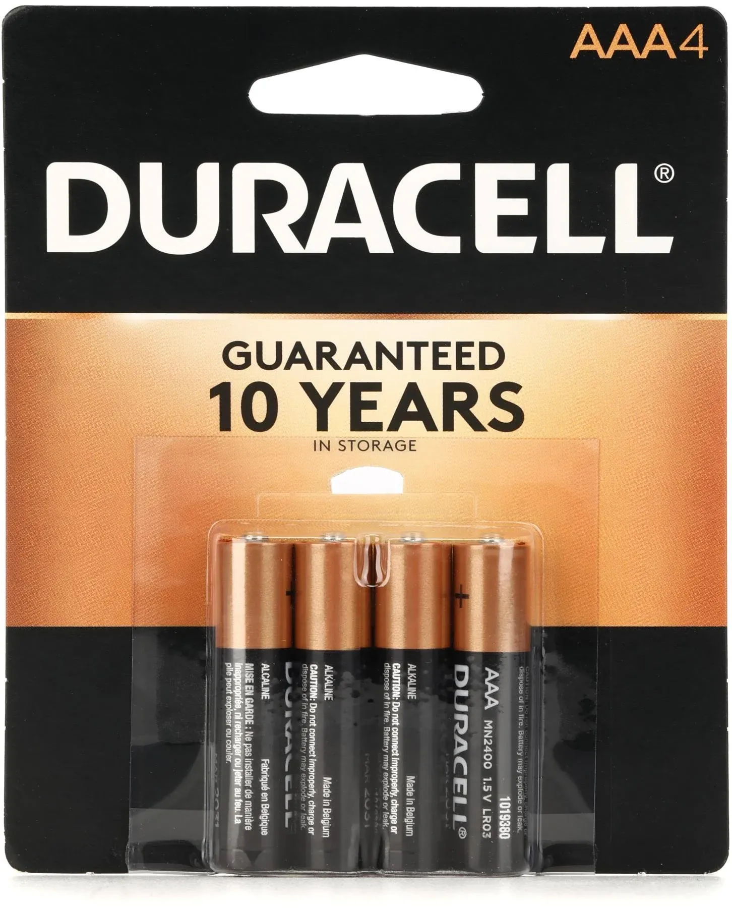 Duracell Coppertop Alkaline Batteries AAA - 4.0 ea