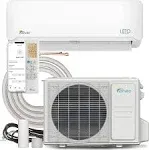 Senville LETO Series Mini Split Air Conditioner Heat Pump, 12000 BTU 110/120V, Inverter, Works with Alexa, SEER2 20.8, 1 Ton, White