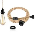 Easric Vintage Lamp Cord Pendant Light Kit