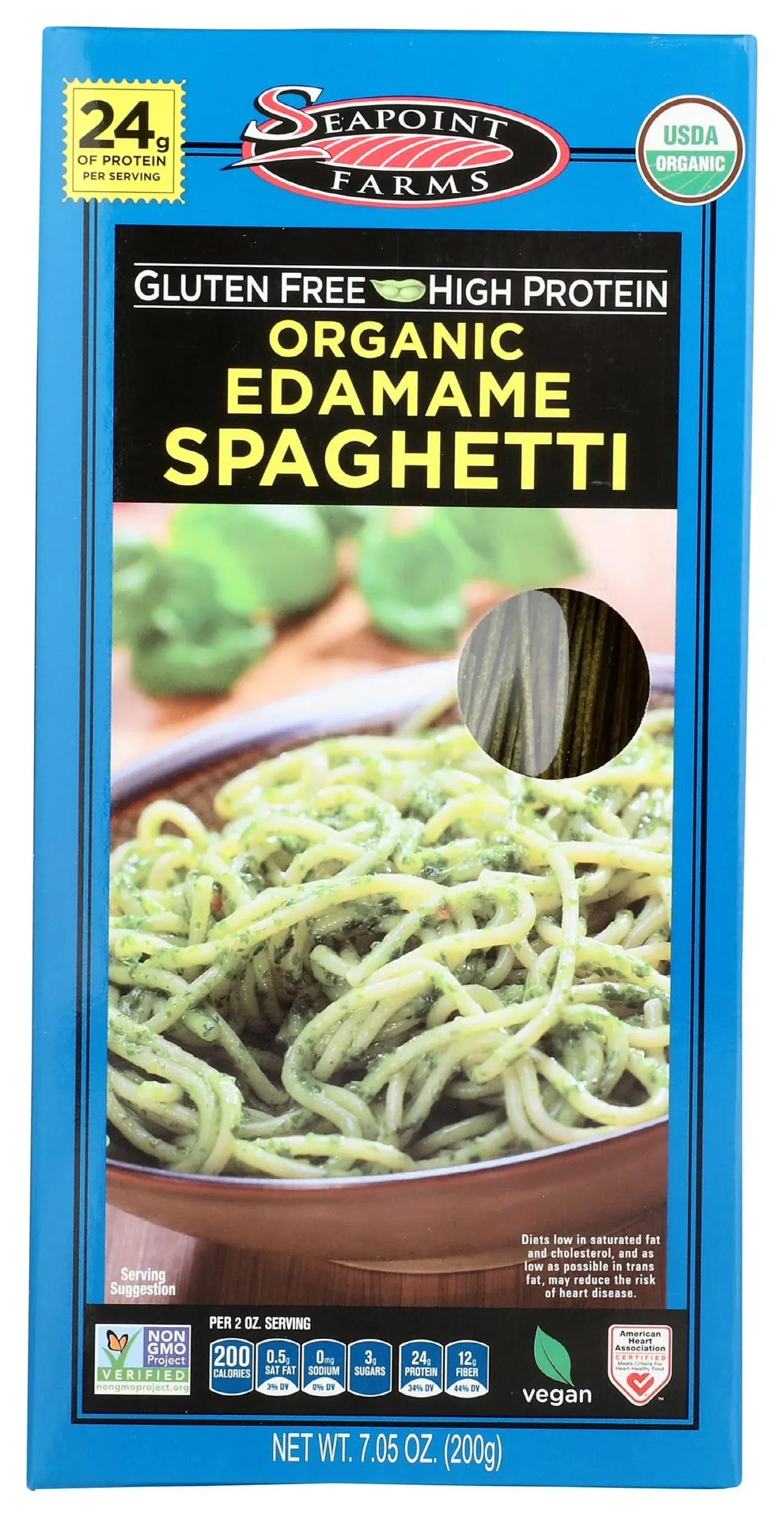 Seapoint Farms Spaghetti, Organic, Edamame - 7.05 oz