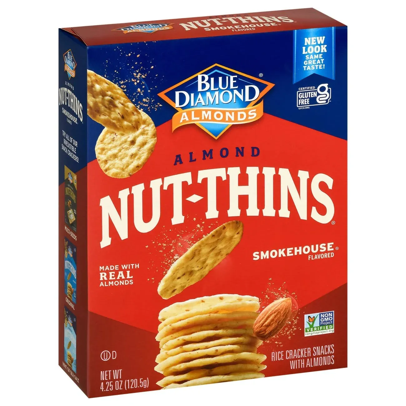 Blue Diamond Almonds, Nut-Thins, Smokehouse, Snack Crackers, Gluten-Free, 4.25oz