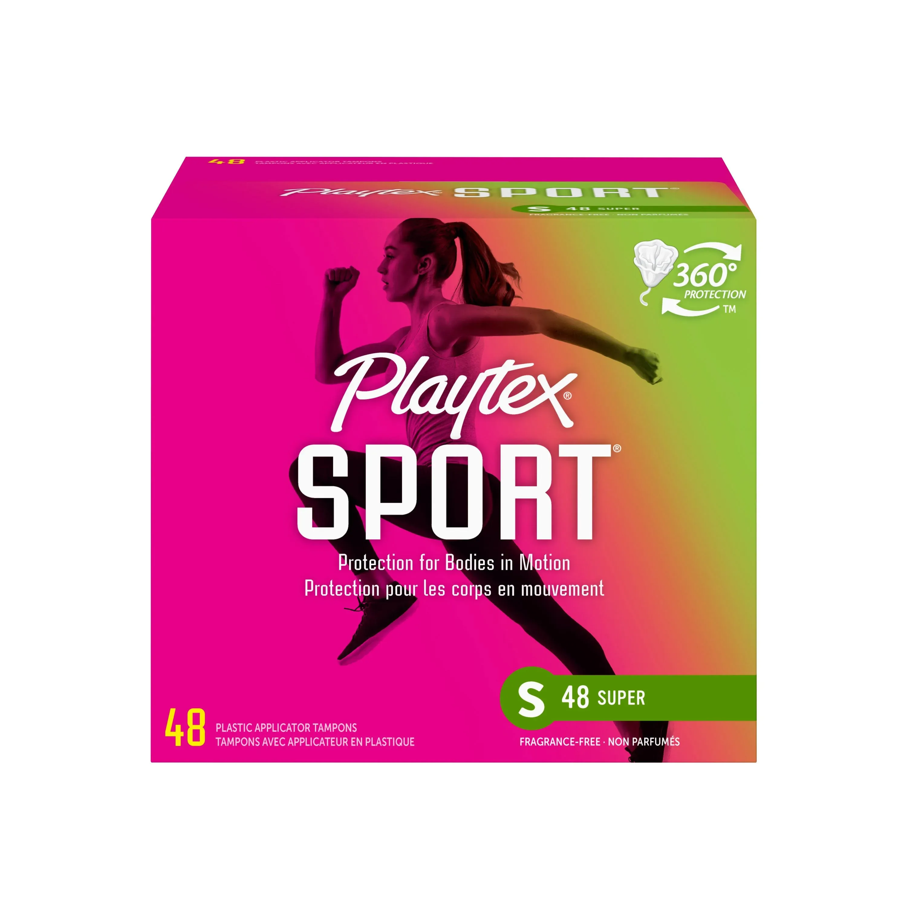 Playtex Sport Plastic Applicator Tampon - Super Absorbency, 48 ct